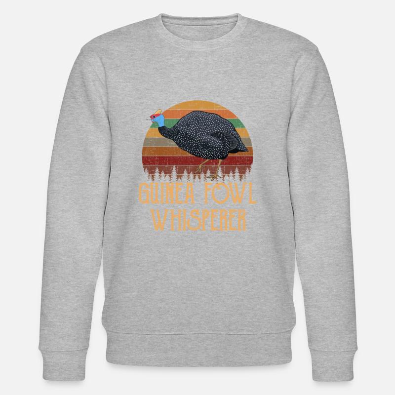 Perlhuhn Flüsterer, Perlhuhn - Stanley/Stella Unisex Bio-Sweatshirt CHANGER  - Grau meliert