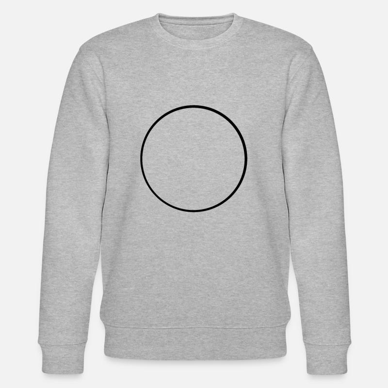 Black Circle Frame - Stanley/Stella CHANGER Unisex Organic Sweatshirt - heather grey