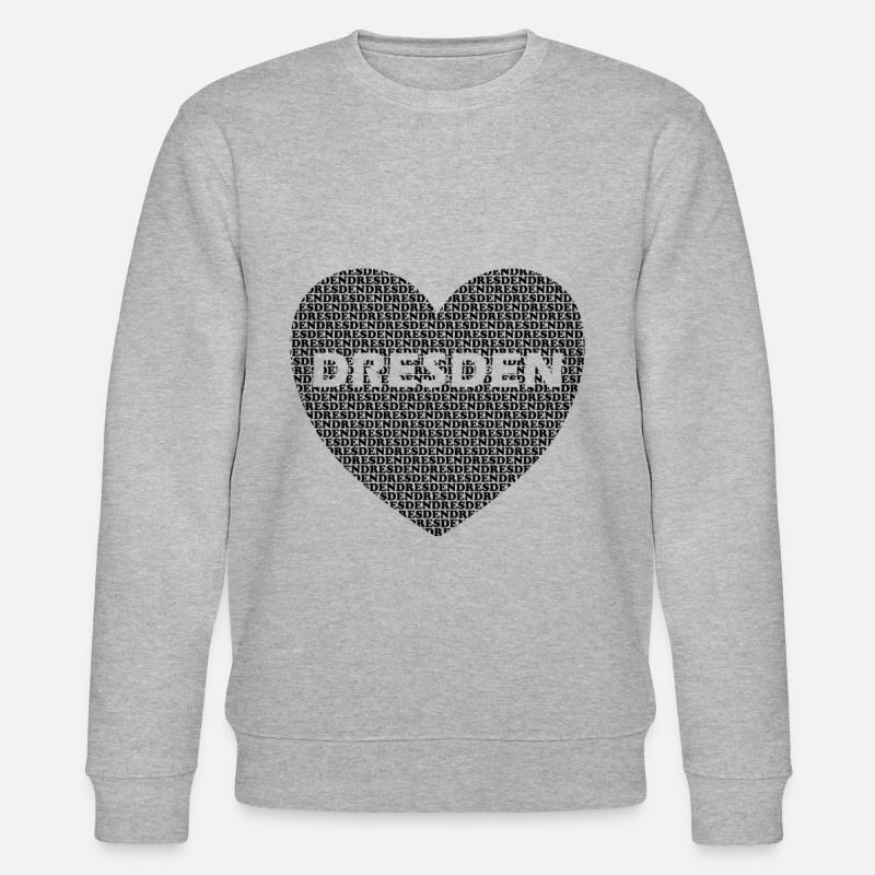 Dresden Herz - Stanley/Stella Unisex Bio-Sweatshirt CHANGER  - Grau meliert