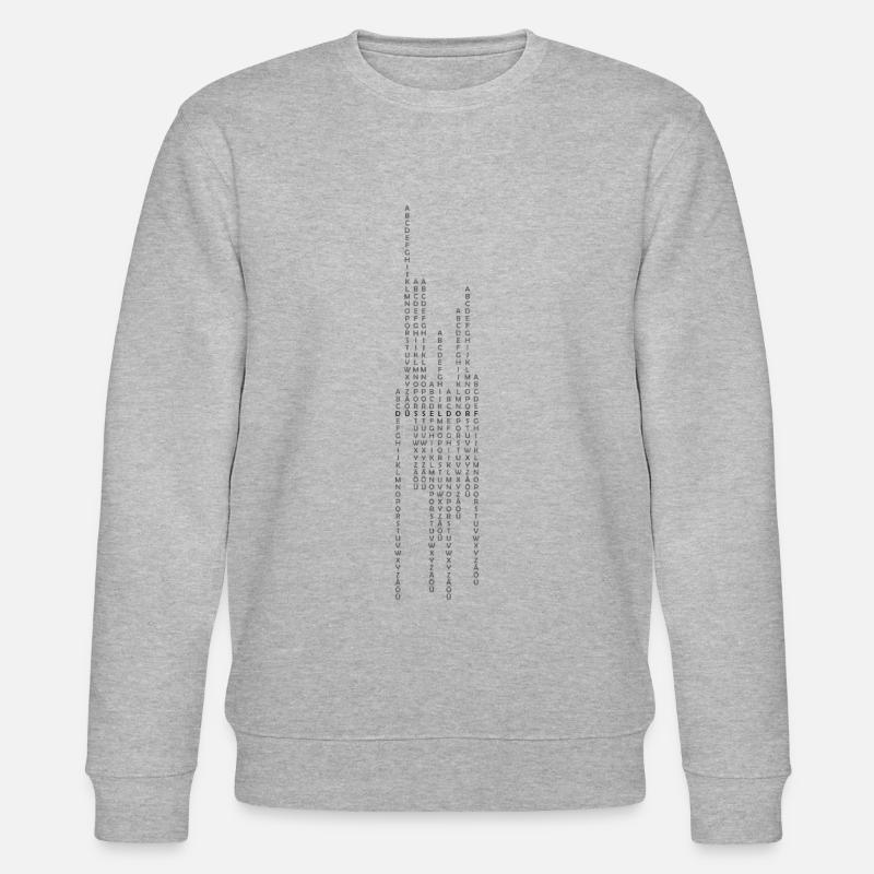 Düsseldorf vertical - Sweat bio CHANGER Stanley/Stella Unisexe - gris chiné