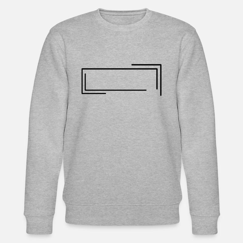 Case noire cadre ligne trait - Sweat bio CHANGER Stanley/Stella Unisexe - gris chiné