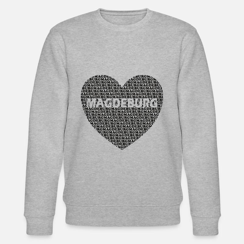 Magdeburg Herz - Stanley/Stella Unisex Bio-Sweatshirt CHANGER  - Grau meliert