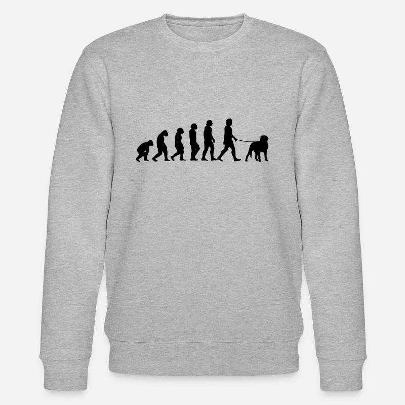 Schweizer Sennenhund Evolution Bauernhund Geschenk - Stanley/Stella Unisex Bio-Sweatshirt CHANGER  - Grau meliert