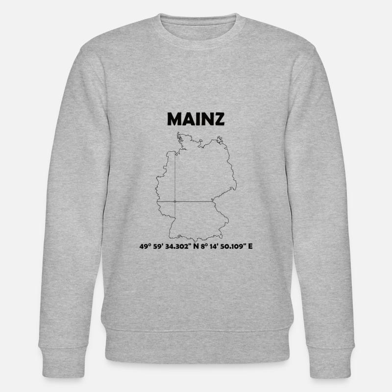 Mainz Map - Stanley/Stella CHANGER Unisex Organic Sweatshirt - heather grey