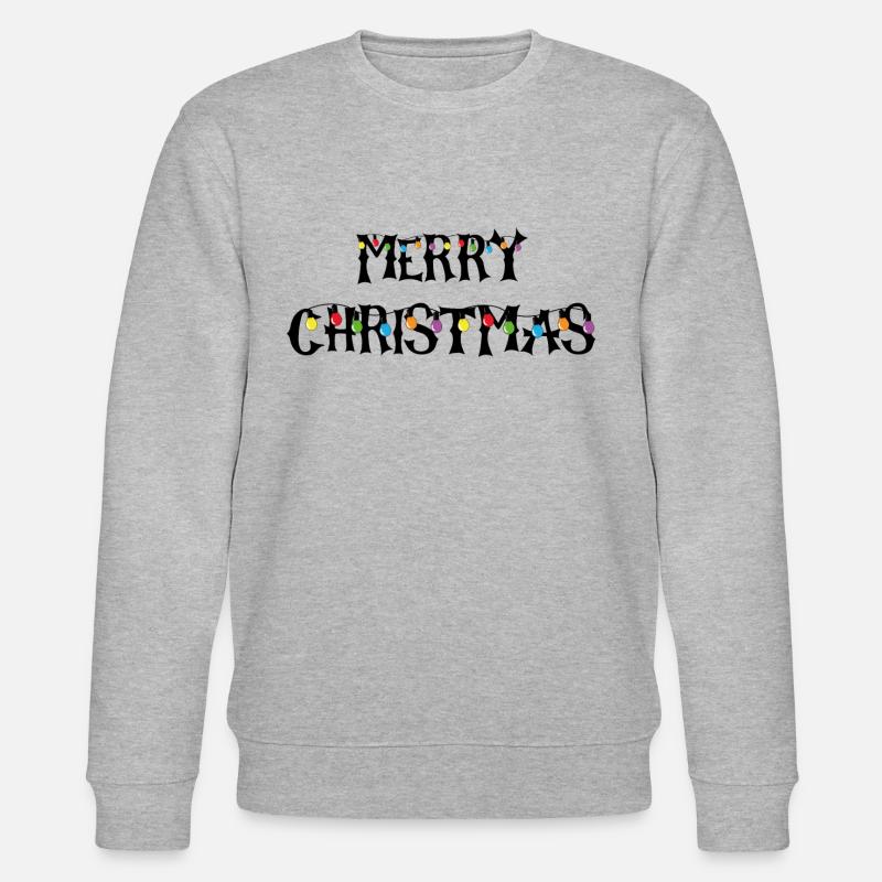 Joyeux Noël String lights cadeau - Sweat bio CHANGER Stanley/Stella Unisexe - gris chiné