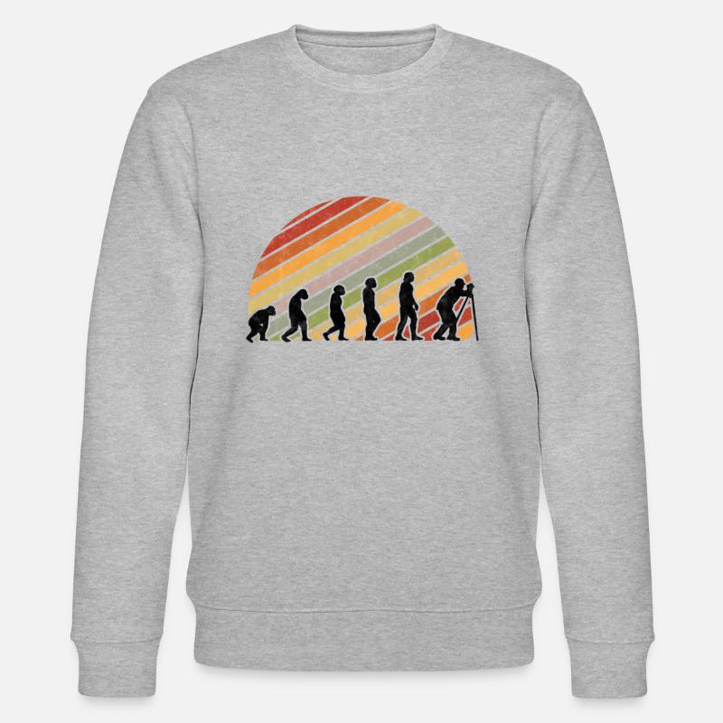 Vermessungstechniker Evolution Vermesser - Stanley/Stella Unisex Bio-Sweatshirt CHANGER  - Grau meliert