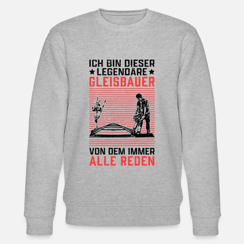 Legendärer Gleisbauer Gleisbau Weichenmechaniker - Stanley/Stella Unisex Bio-Sweatshirt CHANGER  - Grau meliert