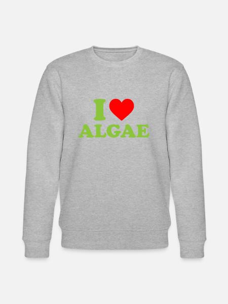 I love algae, algae diatom - Stanley/Stella Unisex Bio-Sweatshirt CHANGER - Grau meliert