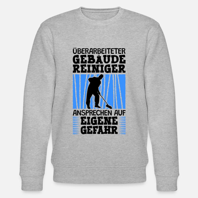 Überarbeiteter Gebäudereiniger Fensterputzer - Stanley/Stella Unisex Bio-Sweatshirt CHANGER  - Grau meliert