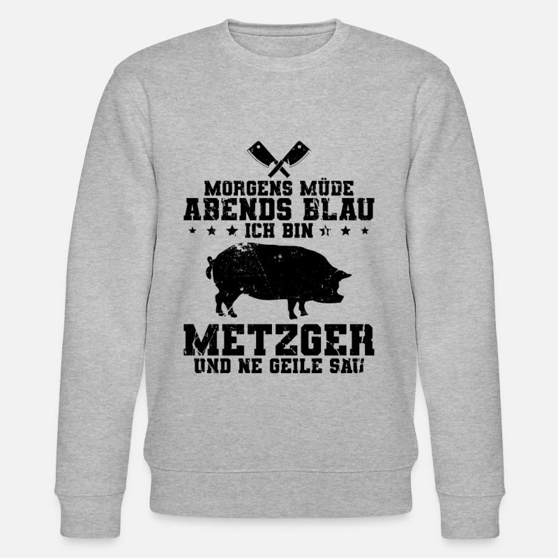 Fleischer Metzger - Stanley/Stella Unisex Bio-Sweatshirt CHANGER  - Grau meliert