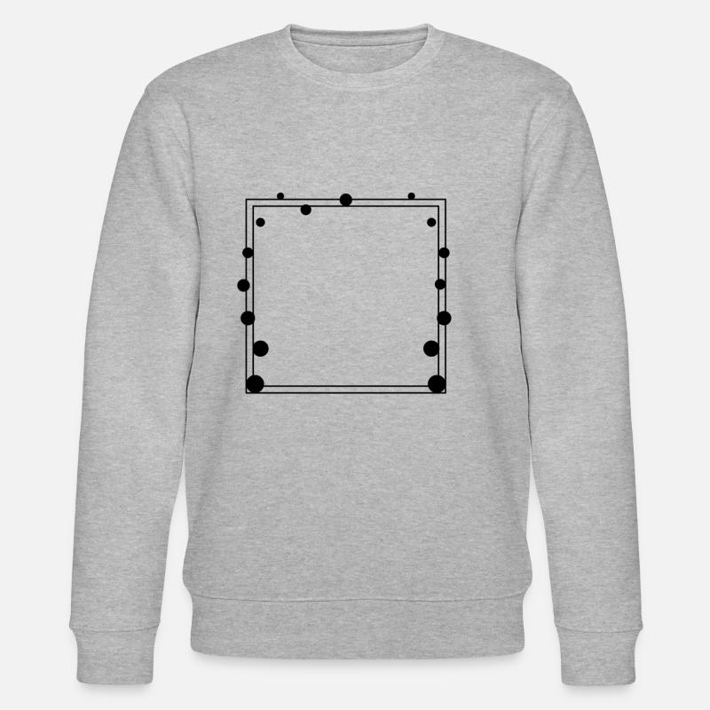 Dotted frame Square black - Stanley/Stella CHANGER Unisex Organic Sweatshirt - heather grey