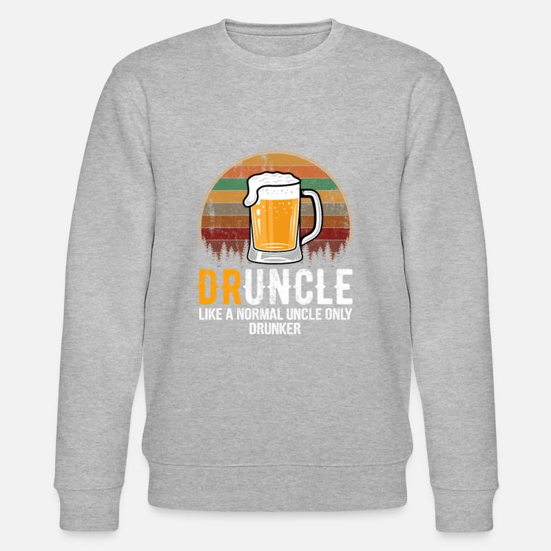 Druncle drinking uncle - Stanley/Stella Unisex Bio-Sweatshirt CHANGER  - Grau meliert