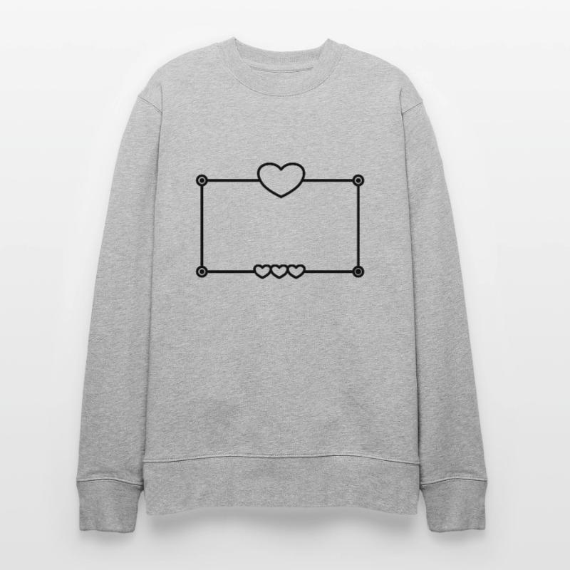 Black Heart Frame Rectangular Shape Stanley/Stella CHANGER Unisex Organic Sweatshirt