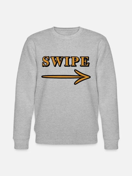 Swipe Me - Swipe right - Stanley/Stella CHANGER Unisex Organic Sweatshirt - heather grey