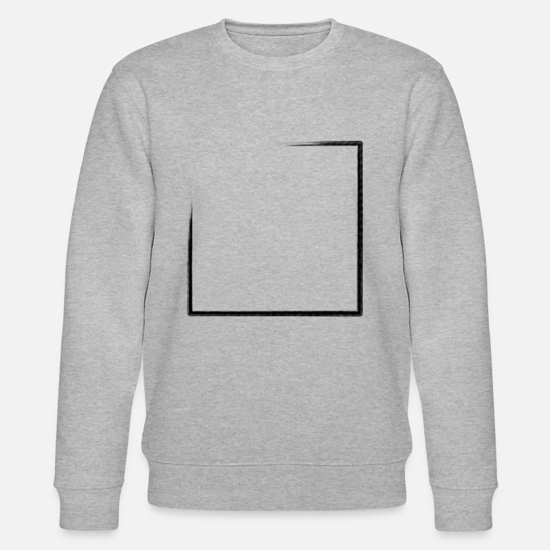 Weathered rectangular frame - Stanley/Stella CHANGER Unisex Organic Sweatshirt - heather grey