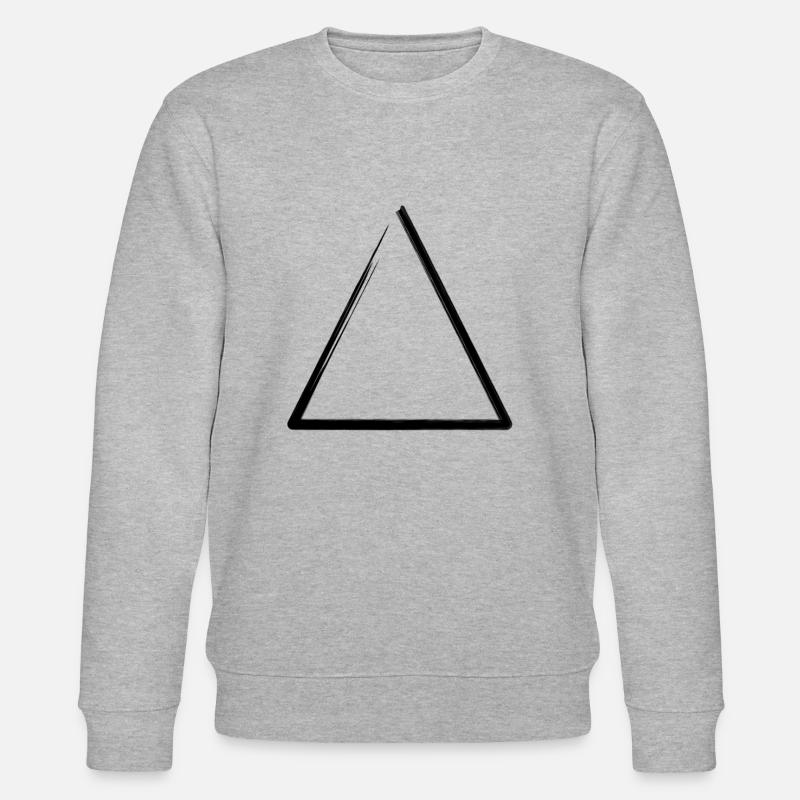 Weathered triangle frame - Stanley/Stella CHANGER Unisex Organic Sweatshirt - heather grey