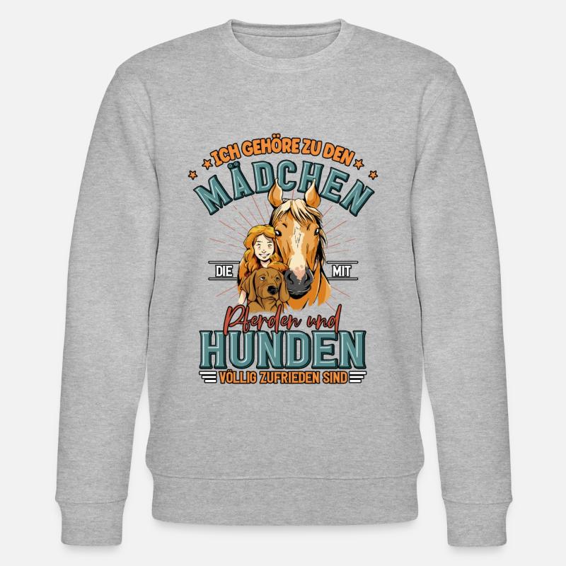 Pferde Hunde - Stanley/Stella Unisex Bio-Sweatshirt CHANGER - Grau meliert