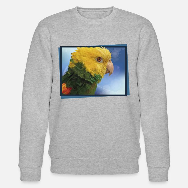 Der Gelbkopfpapagei - Stanley/Stella Unisex Bio-Sweatshirt CHANGER  - Grau meliert