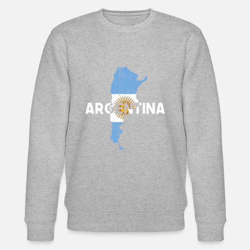 argentina flag, argentinian - Stanley/Stella Unisex Bio-Sweatshirt CHANGER  - Grau meliert