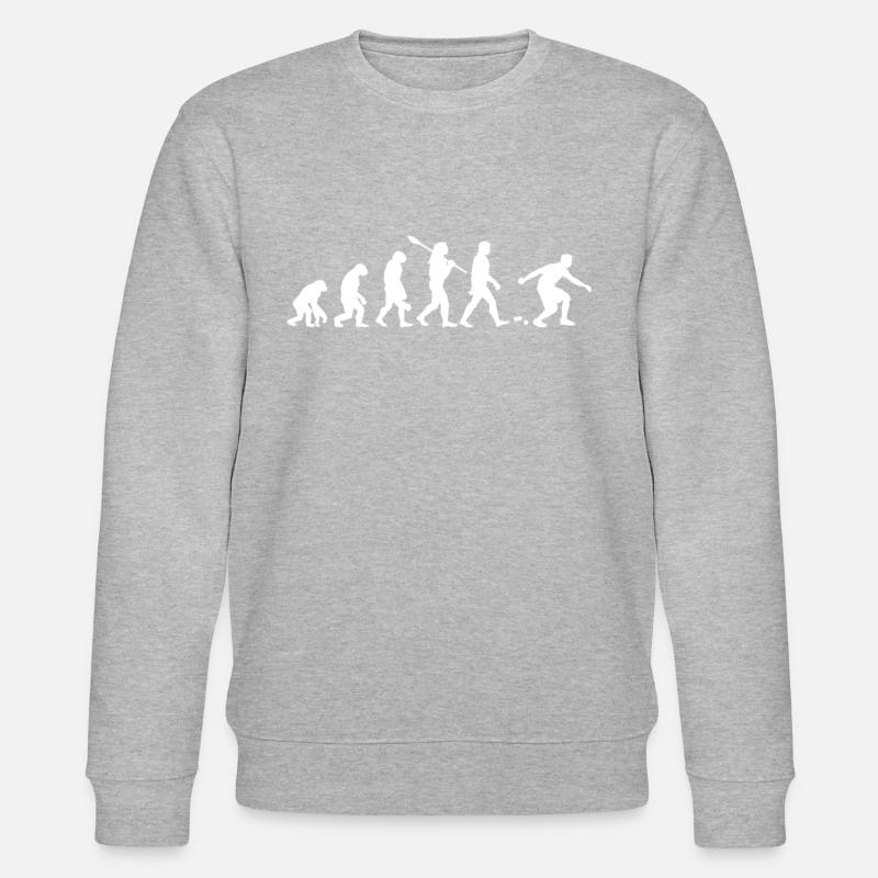 Bocce ball evolution, bocce ball - Stanley/Stella Unisex Bio-Sweatshirt CHANGER  - Grau meliert