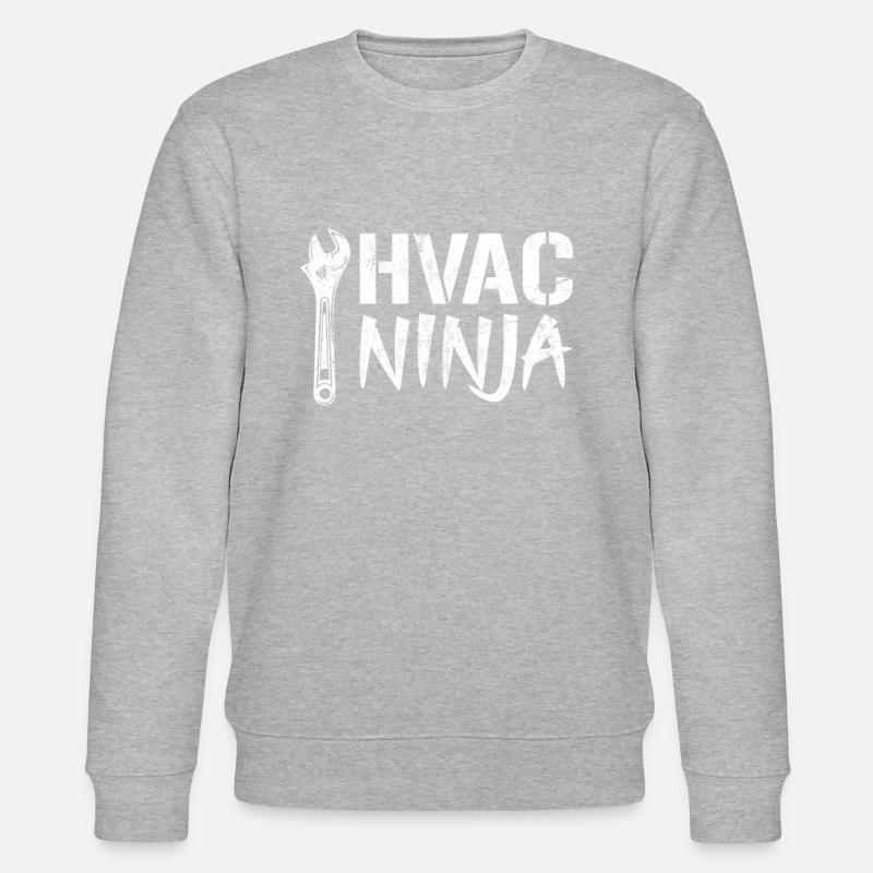 HVAC Ninja, Technician - Stanley/Stella Unisex Bio-Sweatshirt CHANGER - Grau meliert