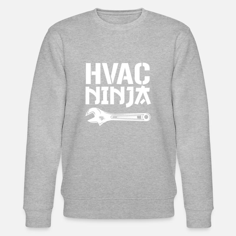 HVAC Ninja, Technician - Stanley/Stella Unisex Bio-Sweatshirt CHANGER  - Grau meliert