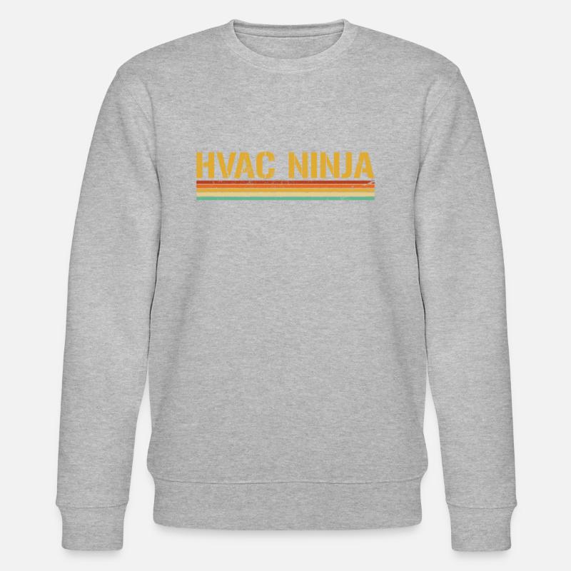 HVAC Ninja, Technician - Stanley/Stella Unisex Bio-Sweatshirt CHANGER  - Grau meliert