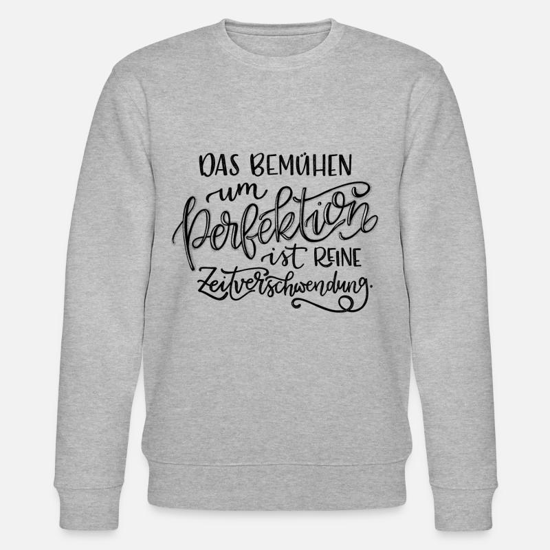 Perfektion und Zeitverschwendung - Stanley/Stella Unisex Bio-Sweatshirt CHANGER  - Grau meliert