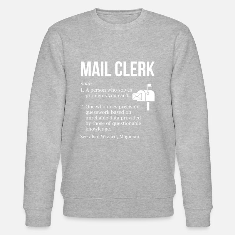 mail clerk definition, mail clerk - Stanley/Stella Unisex Bio-Sweatshirt CHANGER - Grau meliert