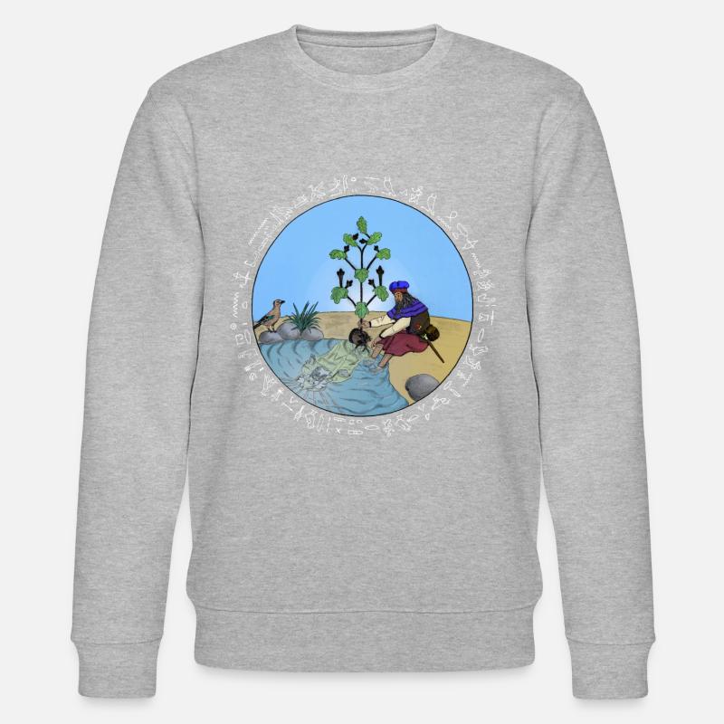 Cognition, white writing - Stanley/Stella CHANGER Unisex Organic Sweatshirt - heather grey