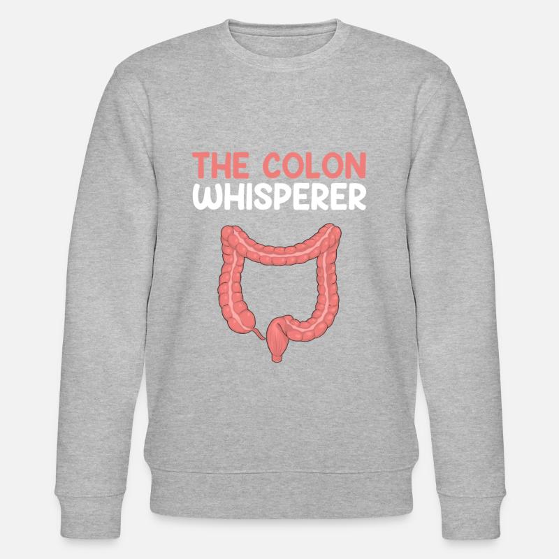 Colon Whisperer, Endoscopy Gastroenterology - Stanley/Stella Unisex Bio-Sweatshirt CHANGER  - Grau meliert