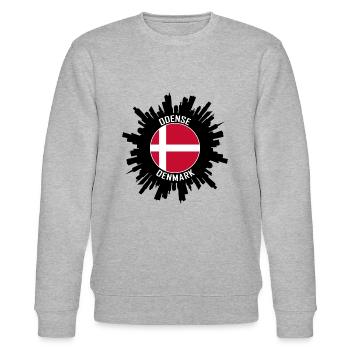 Odense Skyline Danemark Flag Souvenir de voyage - Sweat bio CHANGER Stanley/Stella Unisexe - gris chiné - Devant - Nik (191cm) & Marisol (170cm)
