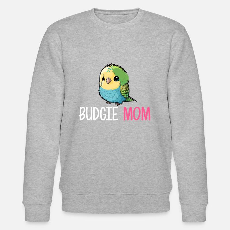budgerigar parakeet, budgie - Stanley/Stella CHANGER Unisex Organic Sweatshirt - heather grey