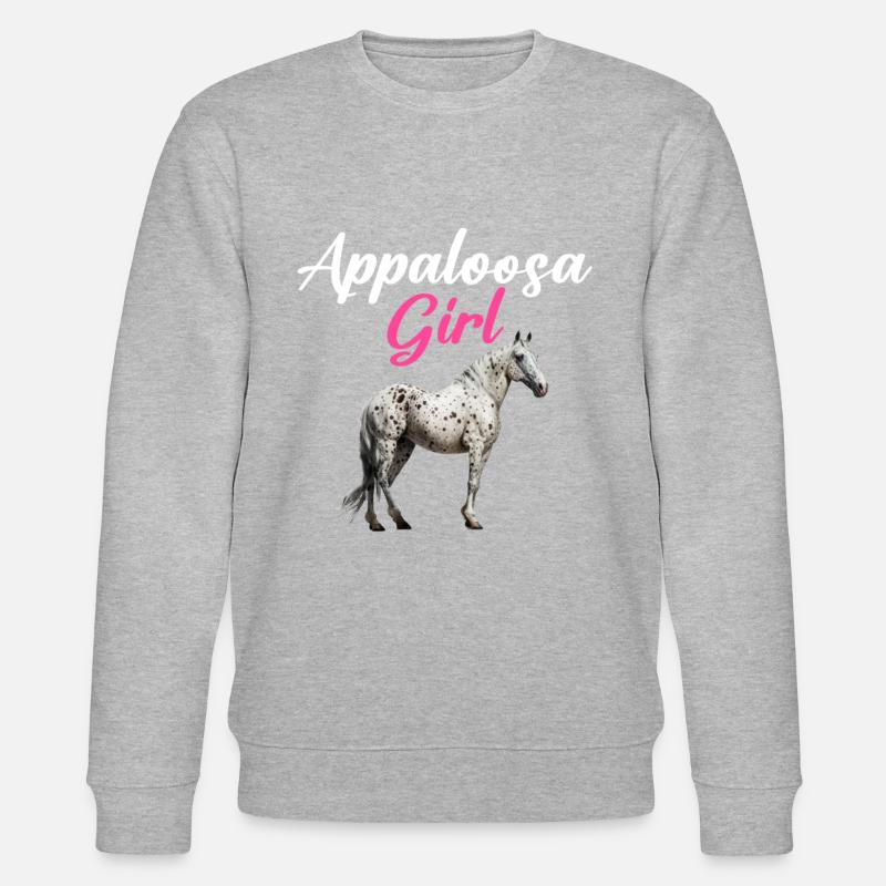 Cheval équestre Appaloosa - Sweat bio CHANGER Stanley/Stella Unisexe - gris chiné
