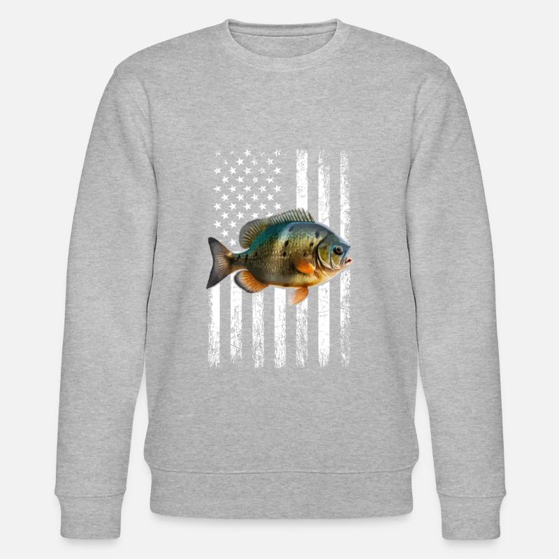 Drapeau américain Bluegill - Sweat bio CHANGER Stanley/Stella Unisexe - gris chiné