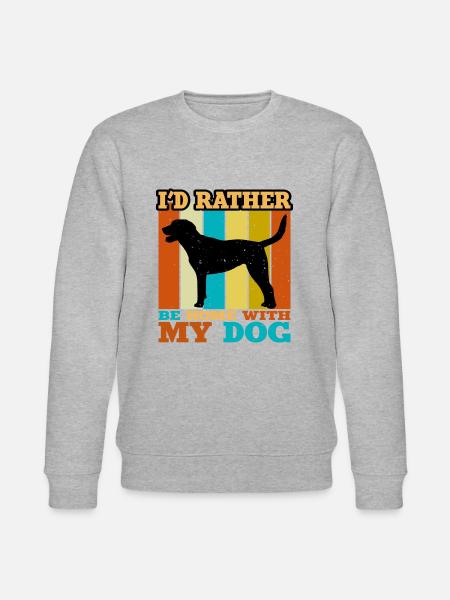 Goldador Dog Lover Silhouette Vintage Sunset - Stanley/Stella CHANGER Unisex Organic Sweatshirt - heather grey