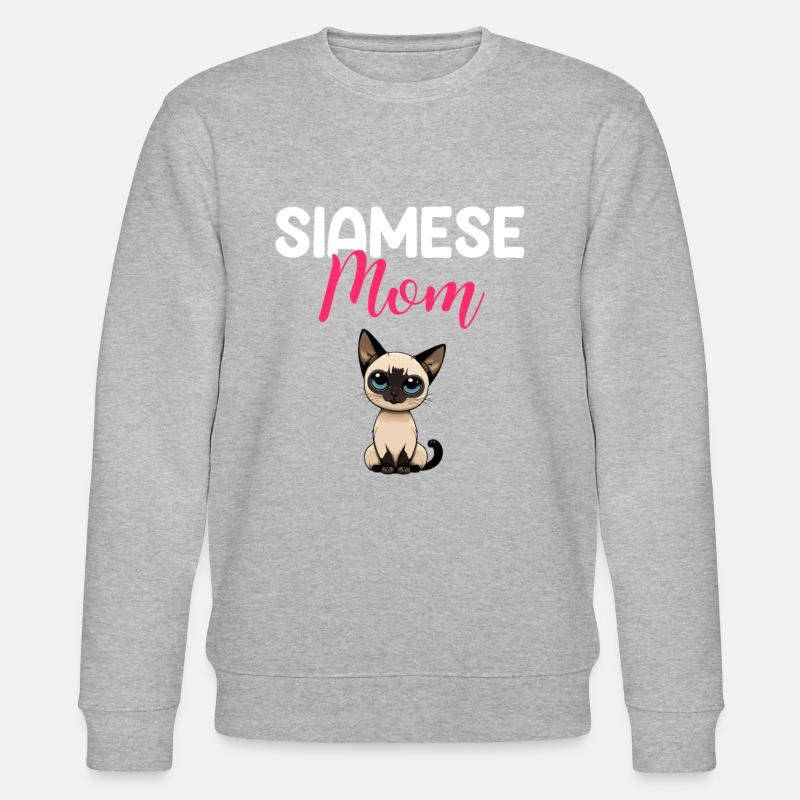 siamese cat - Stanley/Stella Unisex Bio-Sweatshirt CHANGER  - Grau meliert