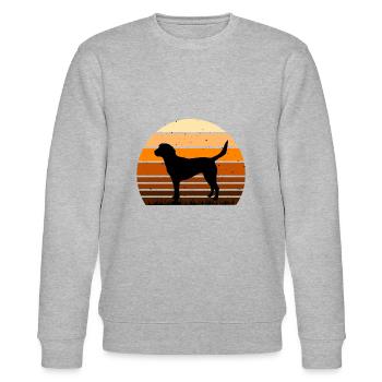 Beagle Harrier Dog Lover Silhouette Vintage Sunset - Sweat bio CHANGER Stanley/Stella Unisexe - gris chiné - Devant - Nik (191cm) & Marisol (170cm)