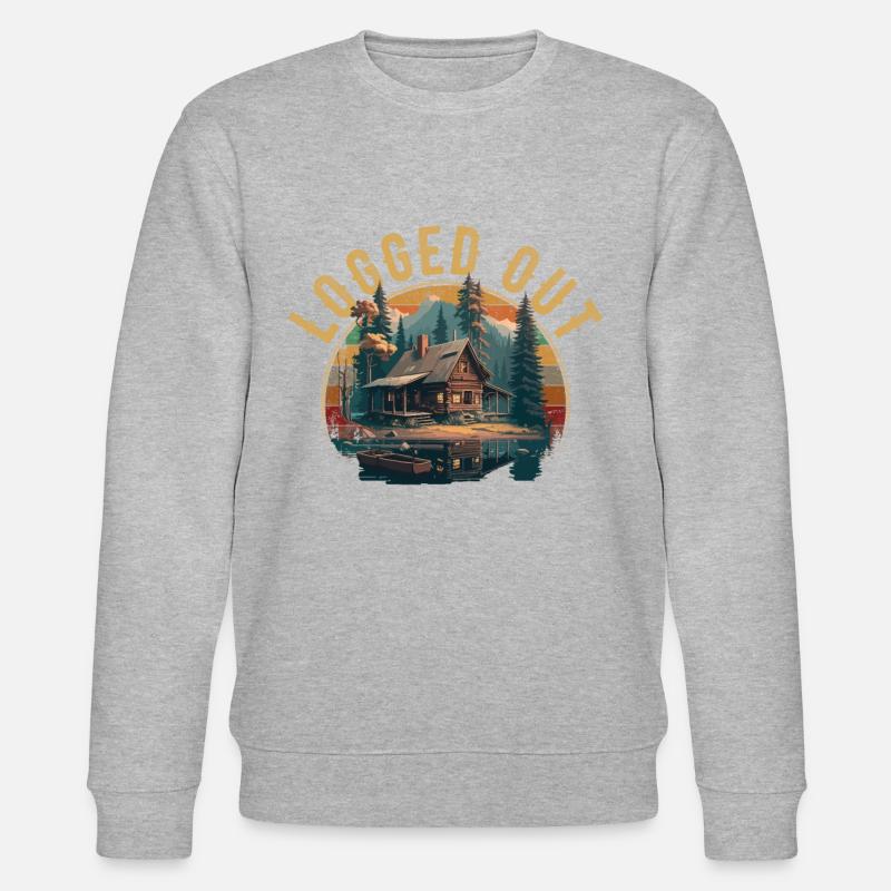 Déconnecté Camping Cabane Mountain Déconnecté - Sweat bio CHANGER Stanley/Stella Unisexe - gris chiné