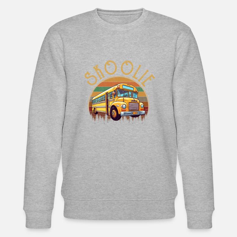 skoolie Converted School Bus - Stanley/Stella Unisex Bio-Sweatshirt CHANGER  - Grau meliert