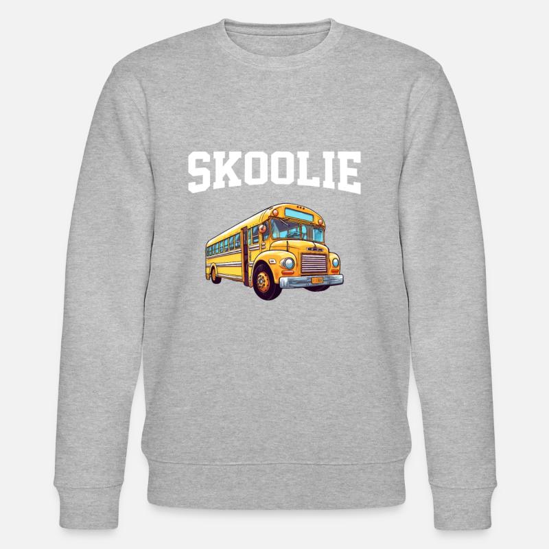 skoolie Converted School Bus - Stanley/Stella Unisex Bio-Sweatshirt CHANGER - Grau meliert