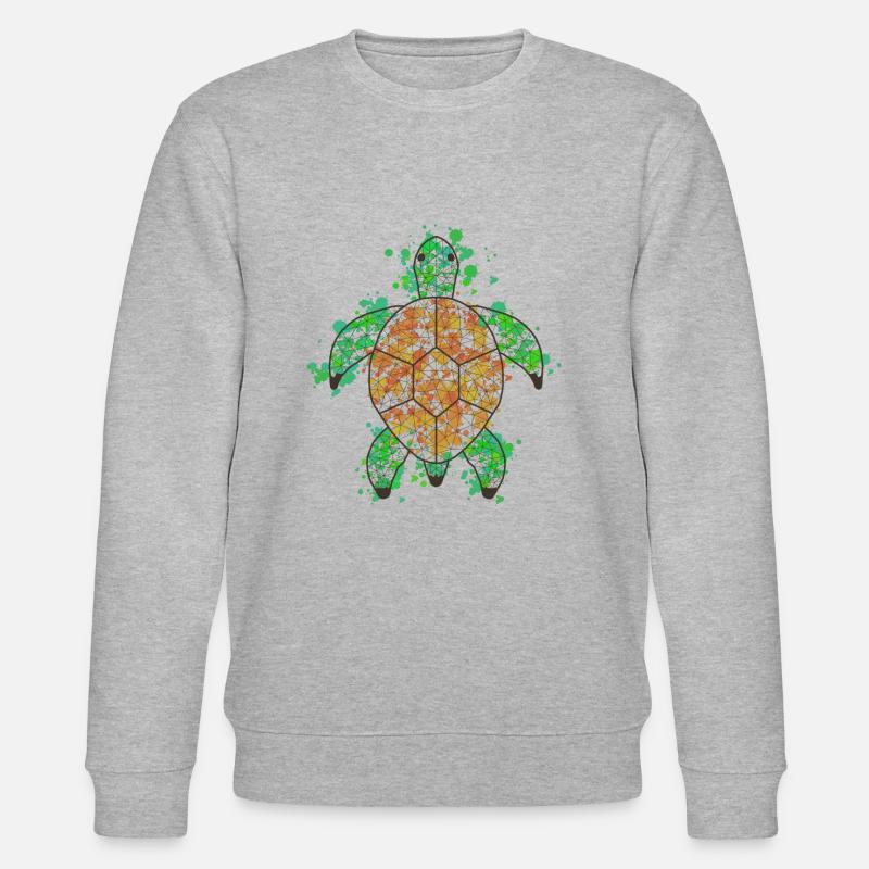 Turtlee GeomeTRIX bunt - Stanley/Stella Unisex Bio-Sweatshirt CHANGER  - Grau meliert