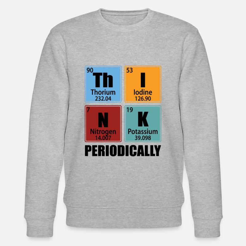 Think Periodically - Periodic Table Elements - Stanley/Stella CHANGER Unisex Organic Sweatshirt - heather grey