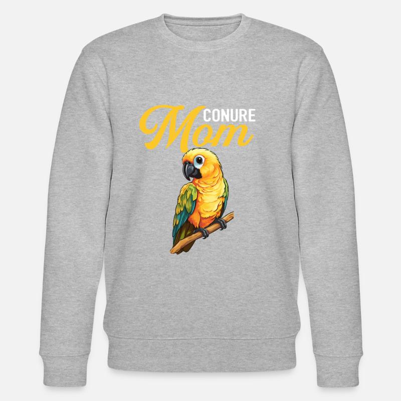 Sun Conure, parrot Conure - Stanley/Stella Unisex Bio-Sweatshirt CHANGER  - Grau meliert