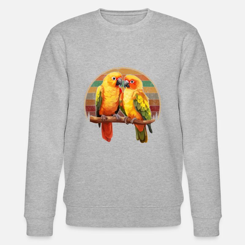 Sun Conure, parrot Conure - Stanley/Stella Unisex Bio-Sweatshirt CHANGER  - Grau meliert