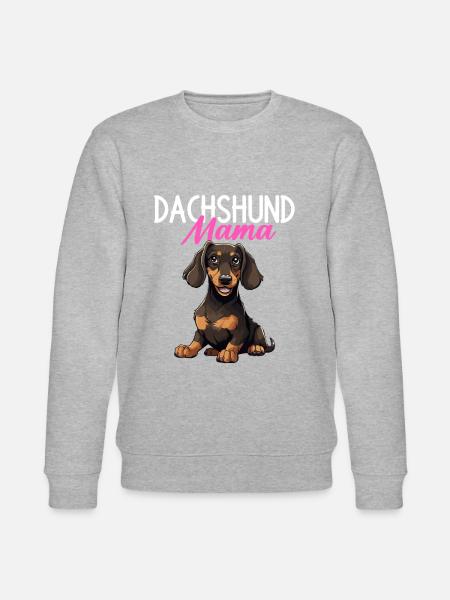 Dachshund dog, Weenie Dog - Stanley/Stella Unisex Bio-Sweatshirt CHANGER  - Grau meliert