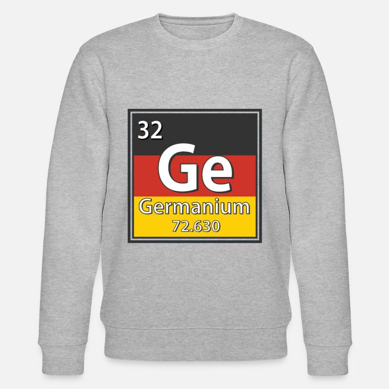 Germanium-Element Periodensystem - Stanley/Stella Unisex Bio-Sweatshirt CHANGER  - Grau meliert