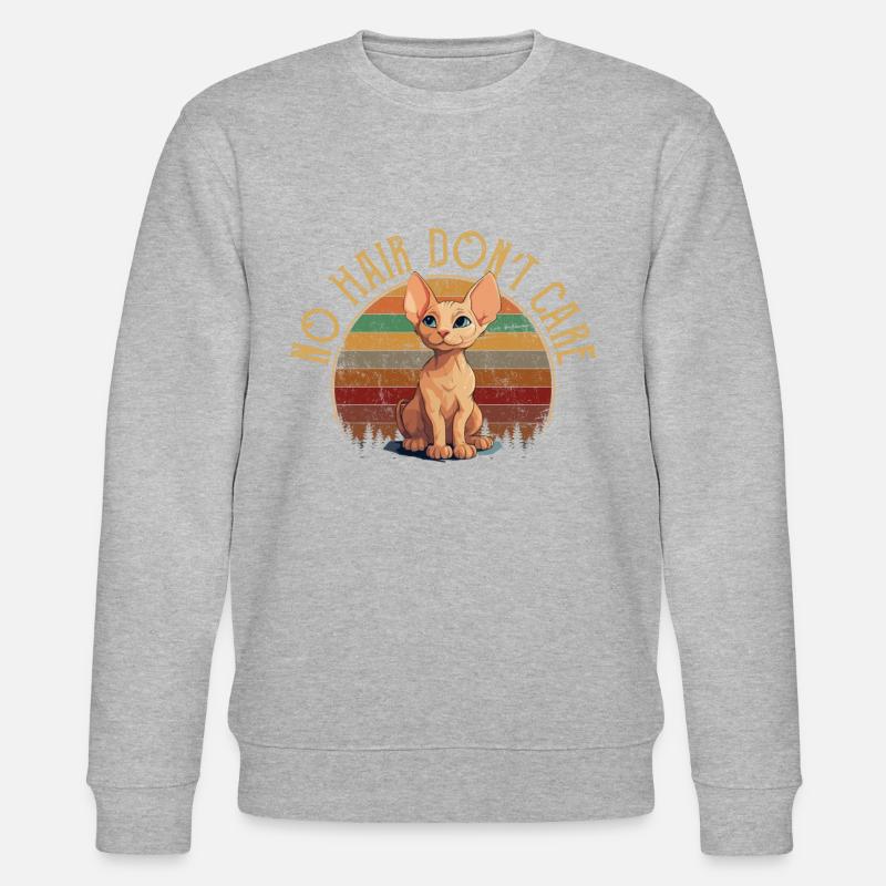 sphynx cat - Stanley/Stella Unisex Bio-Sweatshirt CHANGER  - Grau meliert