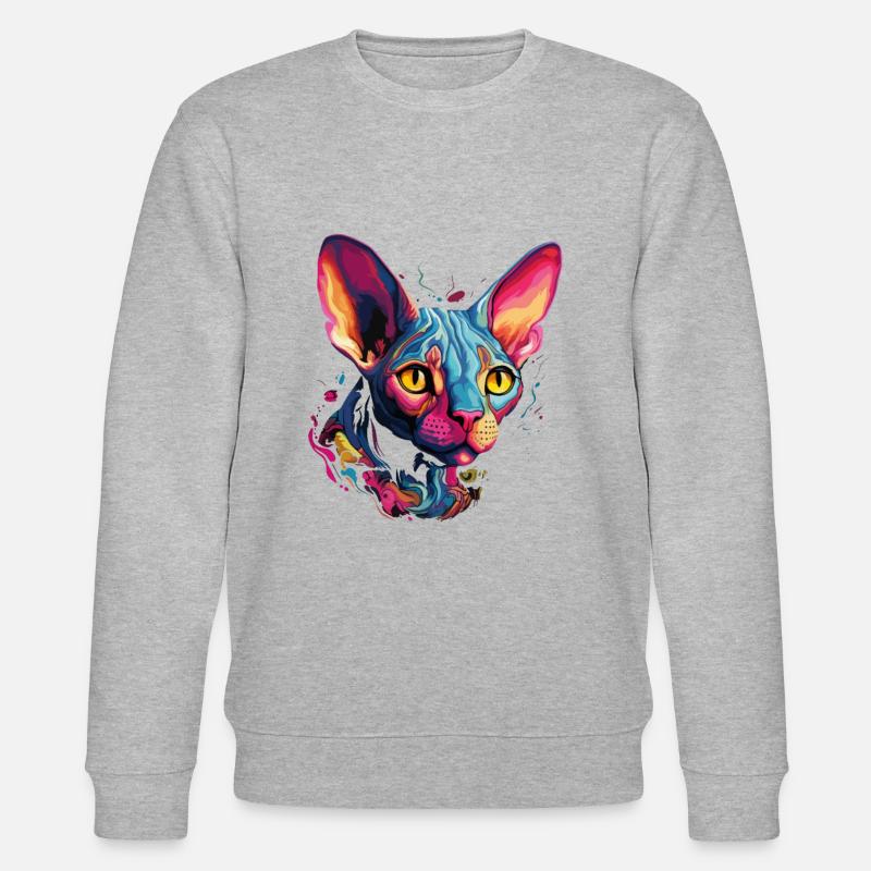 sphynx cat - Stanley/Stella Unisex Bio-Sweatshirt CHANGER  - Grau meliert