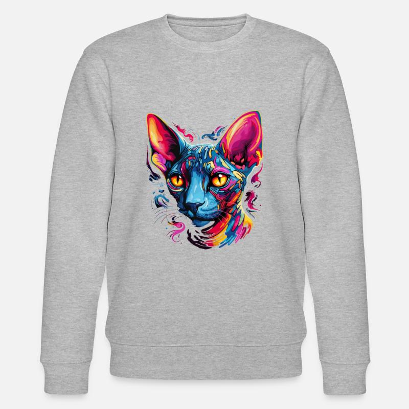 sphynx cat - Stanley/Stella Unisex Bio-Sweatshirt CHANGER  - Grau meliert